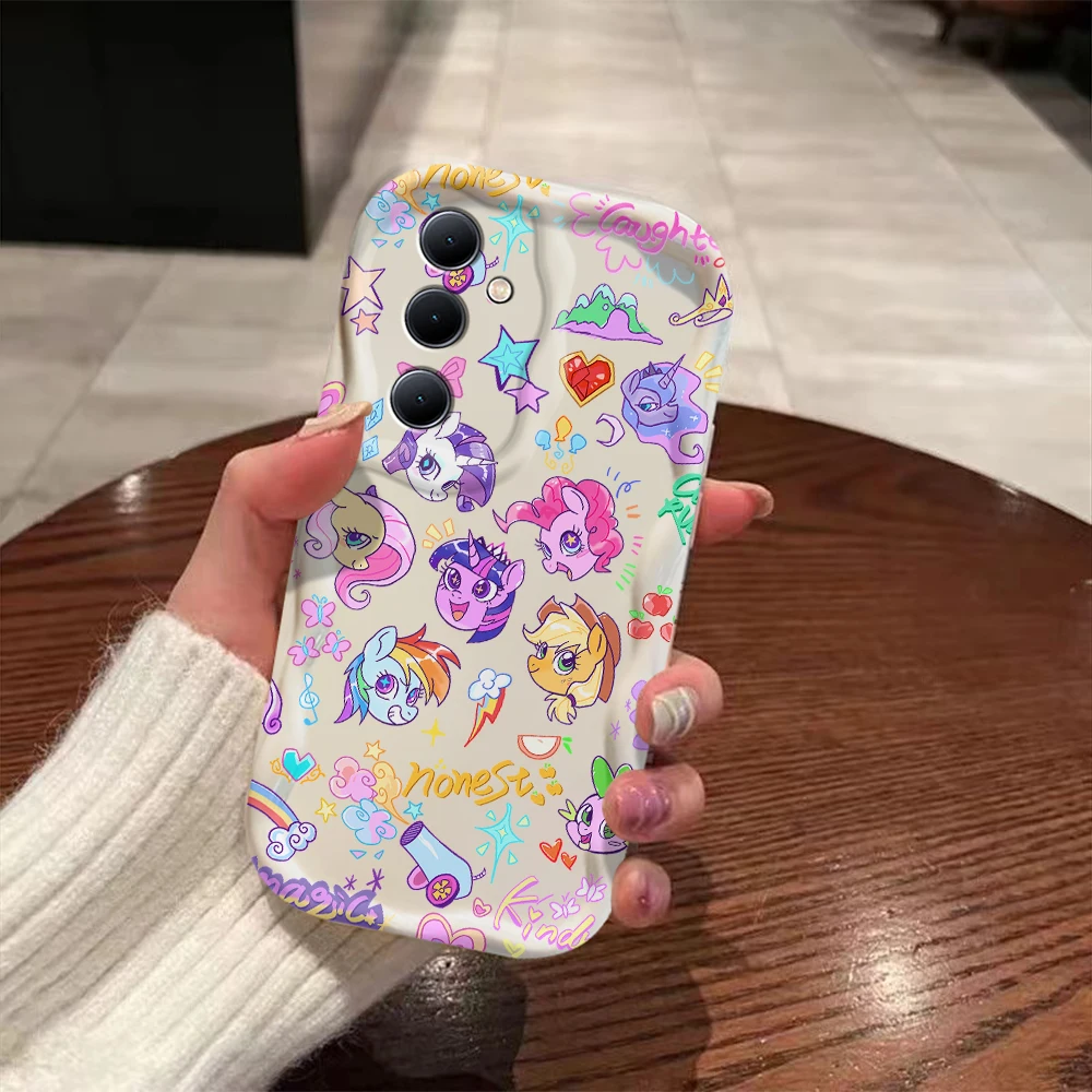 Pony Hot-funda de teléfono con ondas 3D para Samsung Galaxy S24, S23, S21, S20 FE Plus Ultra, 4G, 5G, funda trasera de silicona suave