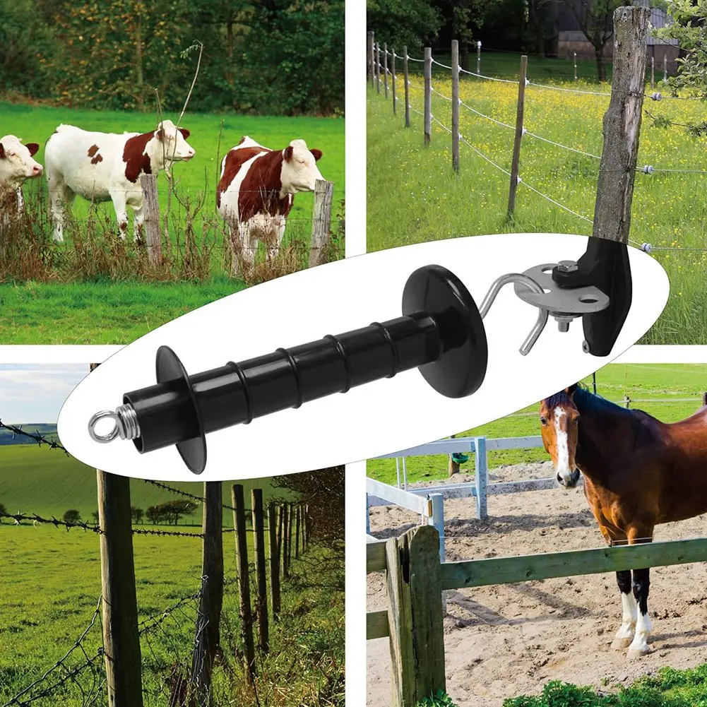 

【Last-Chance!】12 Pcs Insulated Fence Plastic Gate Handle Insulated Spring Tension For Pasture Gates Replacement Accessories For