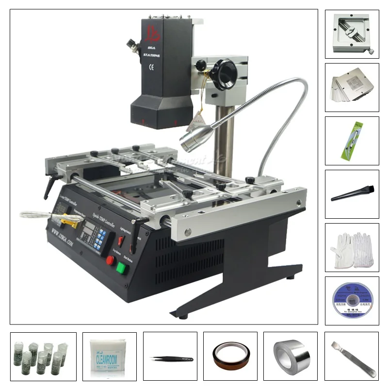 

LY IR6500 Инфракрасная паяльная станция BGA, 184 шт., трафарет для реболлинга BGA 80/90 мм, свинцовый шарик для припоя, ремонт, сварочный аппарат для реболлинга