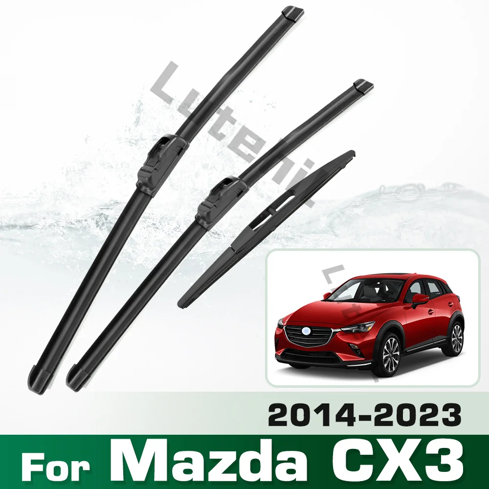 

Для Mazda CX-3 CX3 2014-2023 комплект щеток переднего и заднего стеклоочистителя, щетки для лобового стекла, 22 "+ 18" + 10"