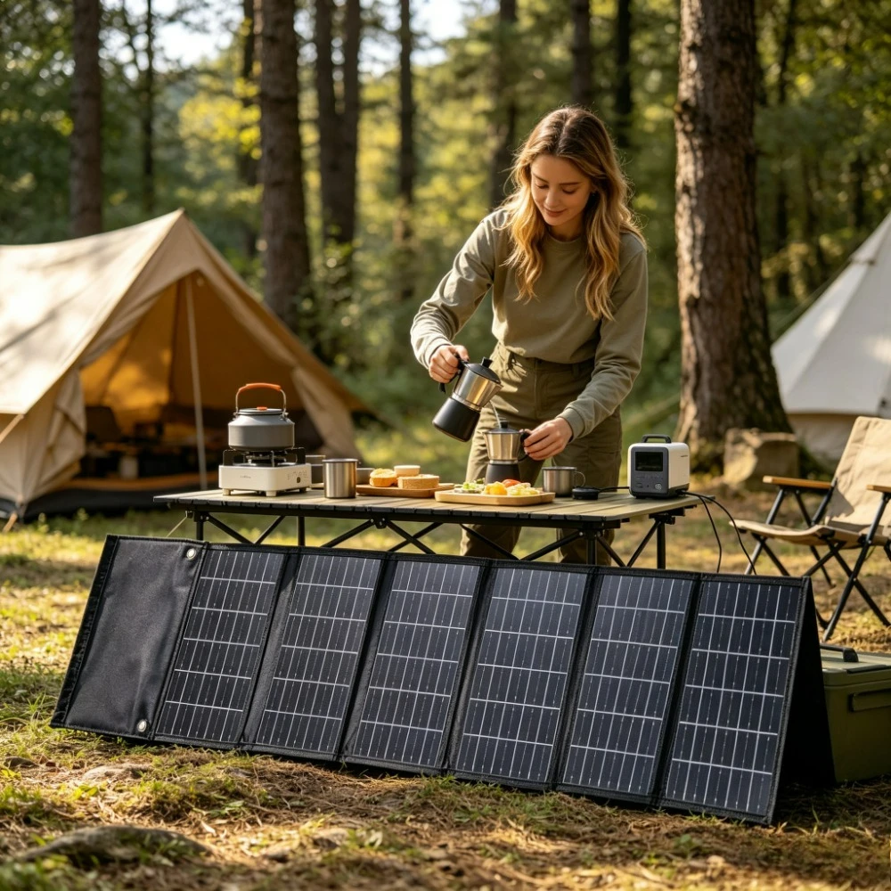 90W 50W Foldable Portable Solar Charger ETFE Waterproof Solar Power Bank Dual USB DC Output Ports For Outdoor Camping Hiking