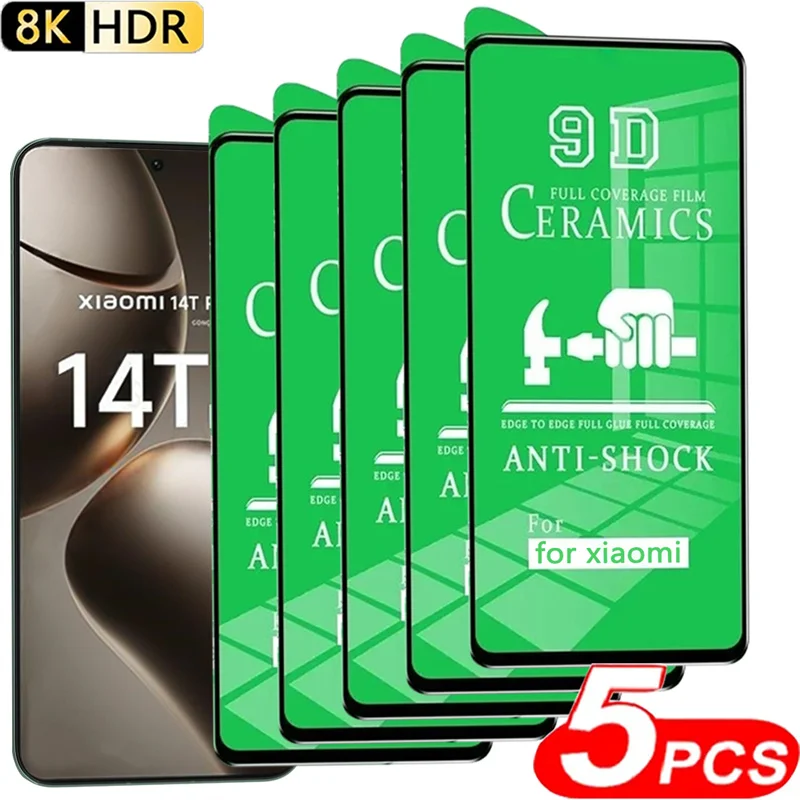 5PCS Clear Screen Protector For Xiaomi 14T 13T 12T 11T 10T Pro Soft Ceramic Film For Xiaomi 14 13 12 11 Lite 4G 5G NE Phone Film