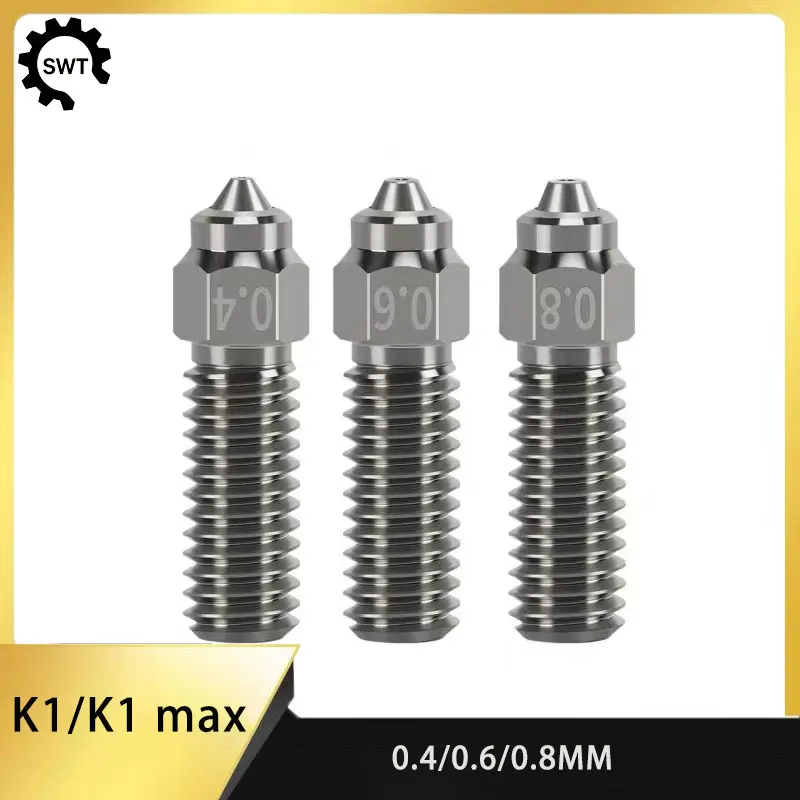 Creality K1 & K1 Max MY Bimetallic Nozzle CuCrZr Hardened Steel High Temperature Wearproof High Flow Replacement Parts