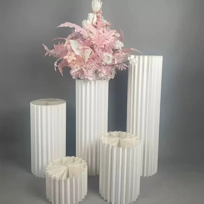 Wedding Centerpieces Table Decorations Metal Gold Flower Vases Flower Stand Wedding Pillars Centerpiece
