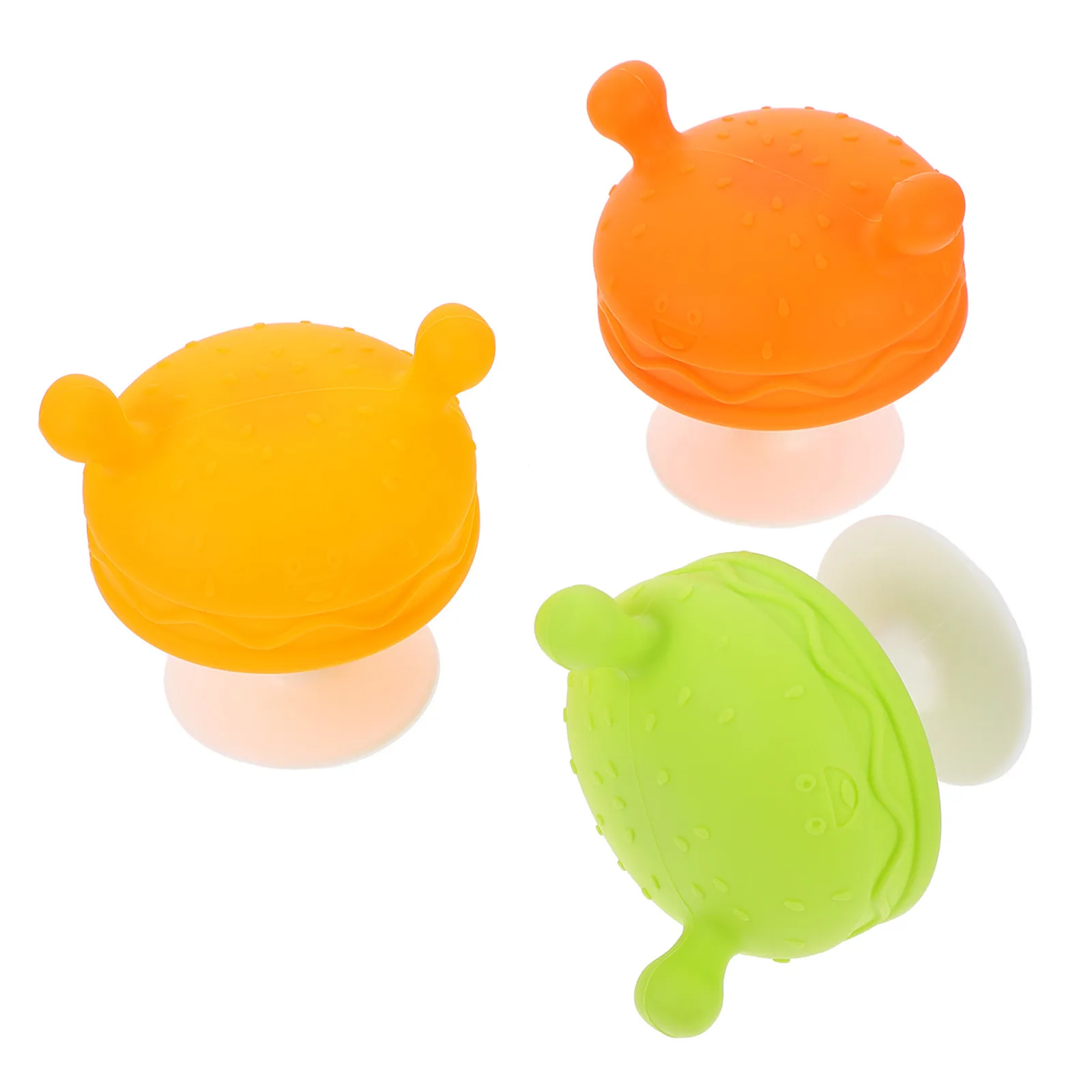 3Pcs Mushroom Shape Silicone Infant Teether Baby Sensory Teethers Newborn Bath Shower Gift Baby Teether Infant Teething Toy