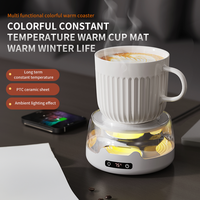 Thermostatic Heating Coaster 4-speed Adjustment Heating 55 65 75 85 Degrees Constant Temperature Colorful Warming Coaster