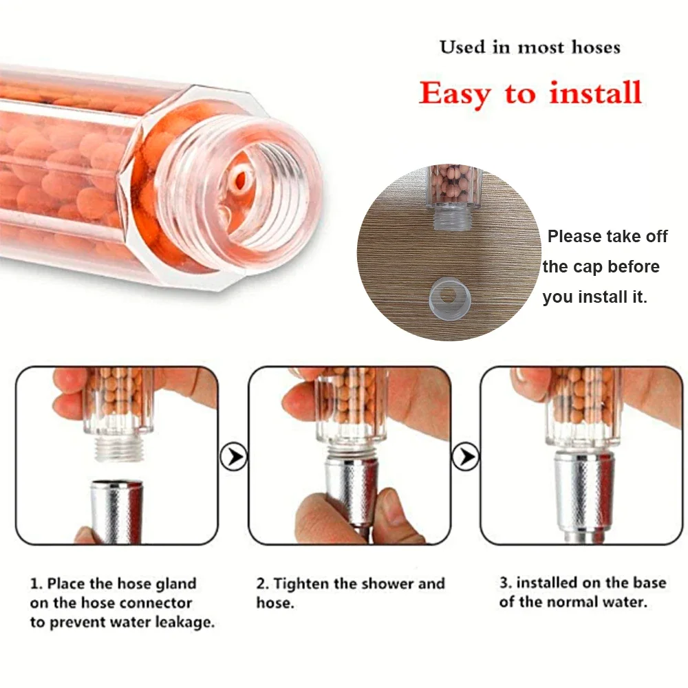 Controle de Temperatura LED Shower Head, Mudando a cor, alta pressão, Pedras Anion, Water Saving Bico, Acessório do banheiro