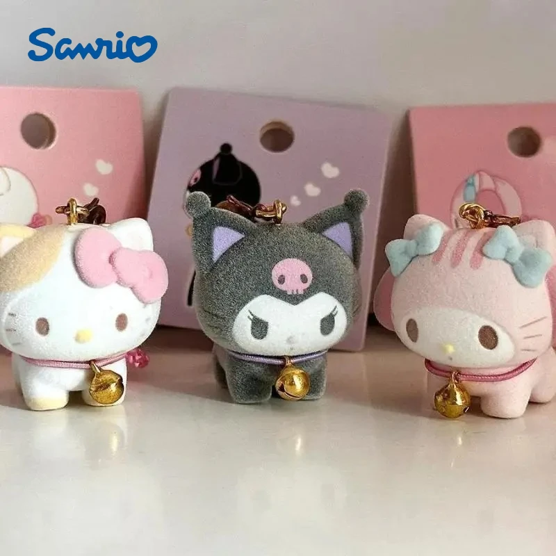 พวงกุญแจตุ๊กตาการ์ตูนคิตตี้จากมินิโซ ซานริโอ ของตกแต่งกระเป๋า พวงกุญแจน่ารัก ของขวัญสำหรับเด็ก
