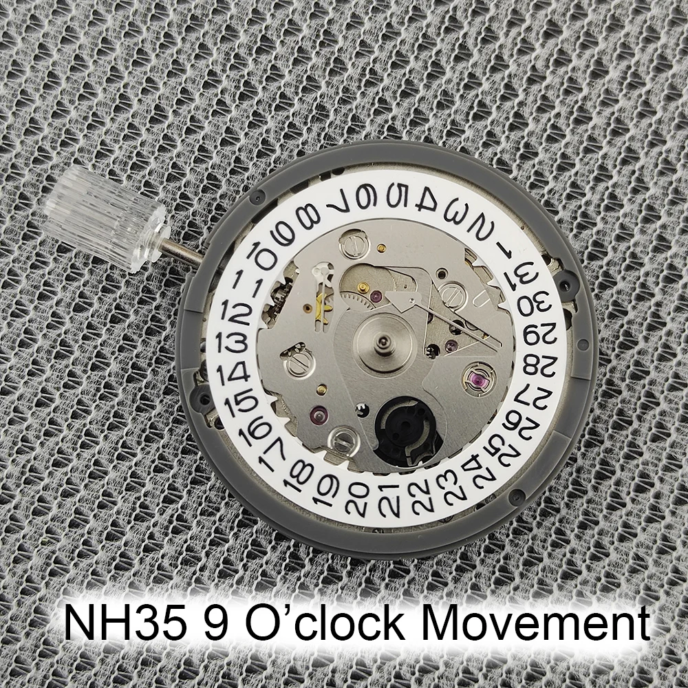 

Japan NH35 9 o'clock Movement High Accuracy Mechanical Automatic Watch Wrist Day Date Set Mechanical Wristwatches Watch Wrist