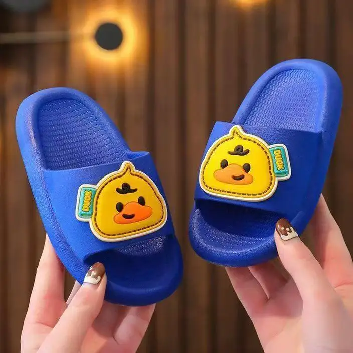 Gelbe Enten-Kinderpantoffeln, Sommerliche Rutschfeste Weichsohlen-Sandalen für Babys und Kleinkinder, Innen- und Badezimmer-Slides Verfügbar für – Detail 3