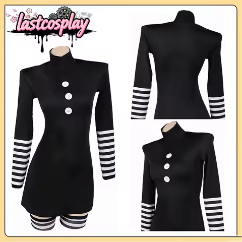 Marionette Cosplay Costume Game Five Evening Roleplay Women Disfraz Black Dress Stockings Outfits Halloween Carnival Party Suit
