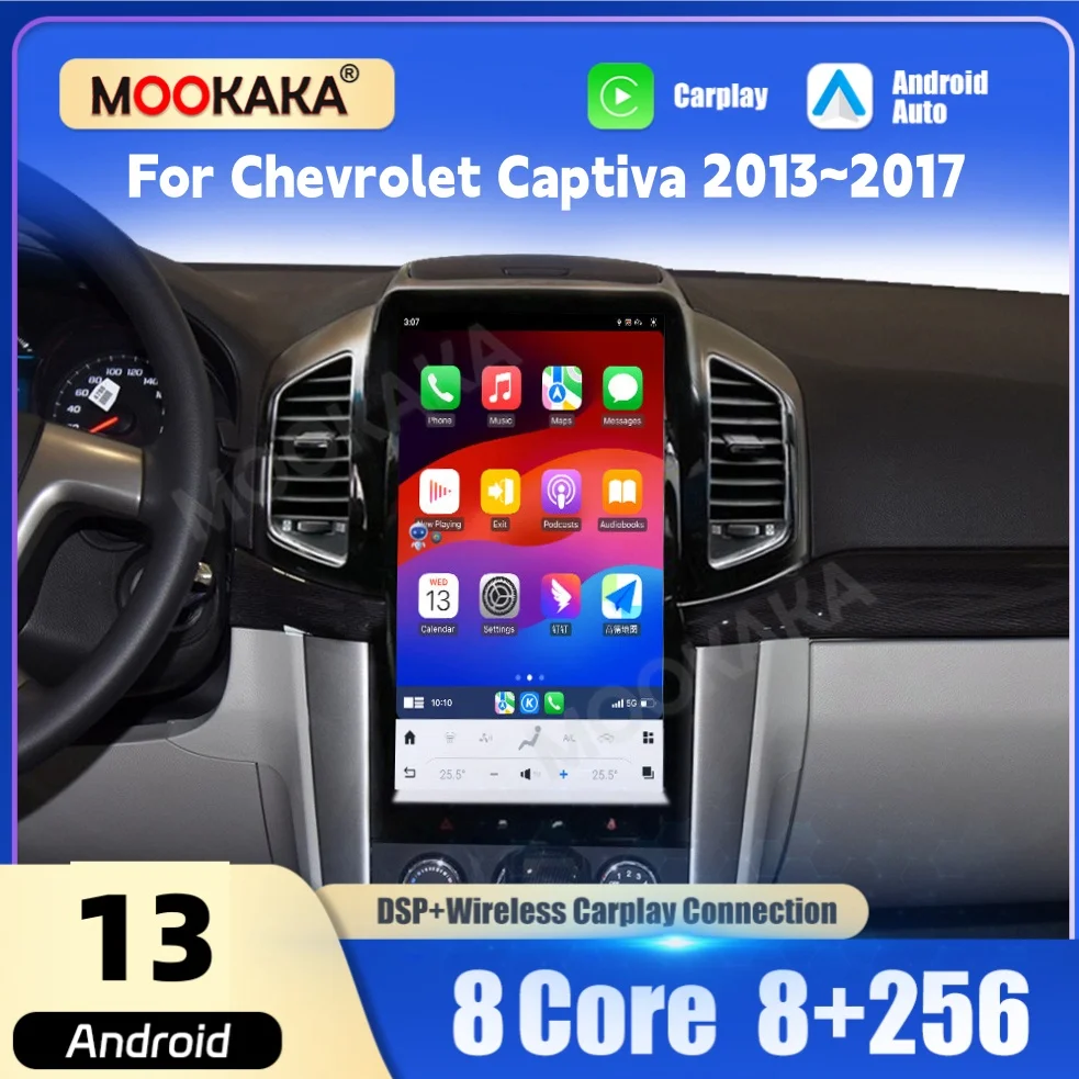 13.6Inch Car Radio For Chevrolet Captiva 2013~2017 Android 13 Car Multimedia Player Audio GPS Navigation Auto Wireless Carplay