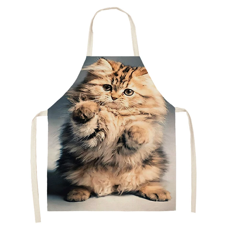 Women\'s kitchen apron Natural and Animal Styles Restaurant chef barber barman waterproof apron for menand child painting apron