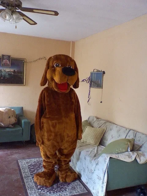 

New Adult Hot Sale Brown Dog Mascot Costume Christmas Fancy Dress Halloween Mascot Costume