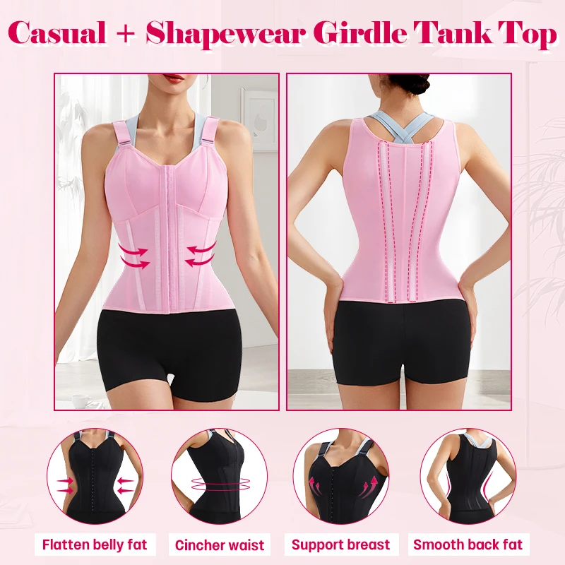 Women's Body Shaping Slimming Top Tight Waist Post-operative Sports Vest Abdominal Belt for Waist Shaping