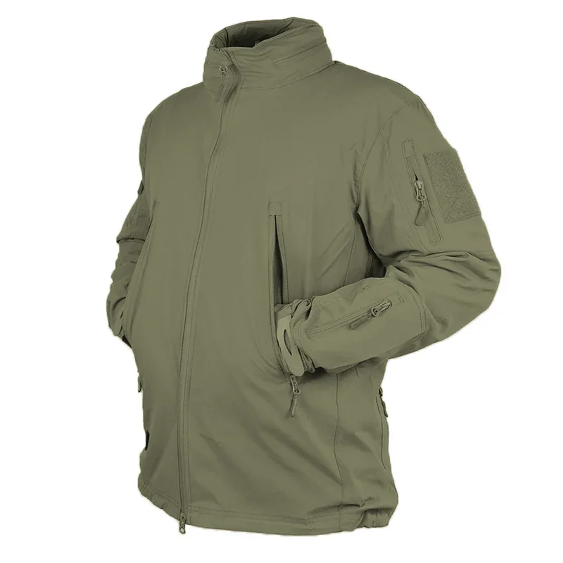Winter Military Fleece Field Jacket Men Soft Shell Tactical Waterproof Windbreakers Army Combat Coat Hunting Climbing Clothing