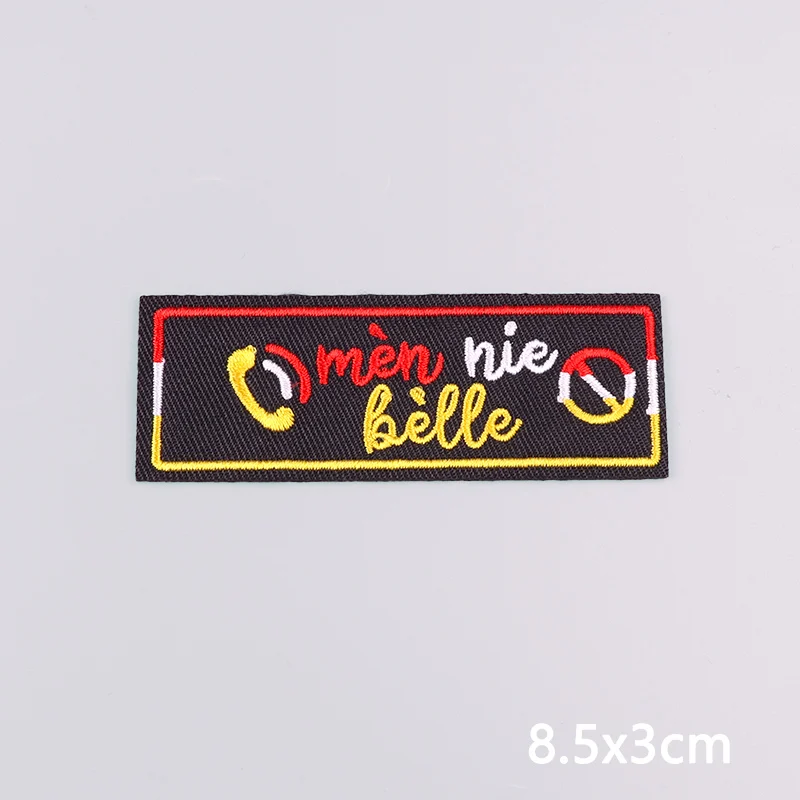 Nederlandse Oeteldonk-carnaval, geborduurde patches om op te strijken, kikker-embleem, badge voor Nederlandse feestkleding, kostuumdecoratie en accessoires.