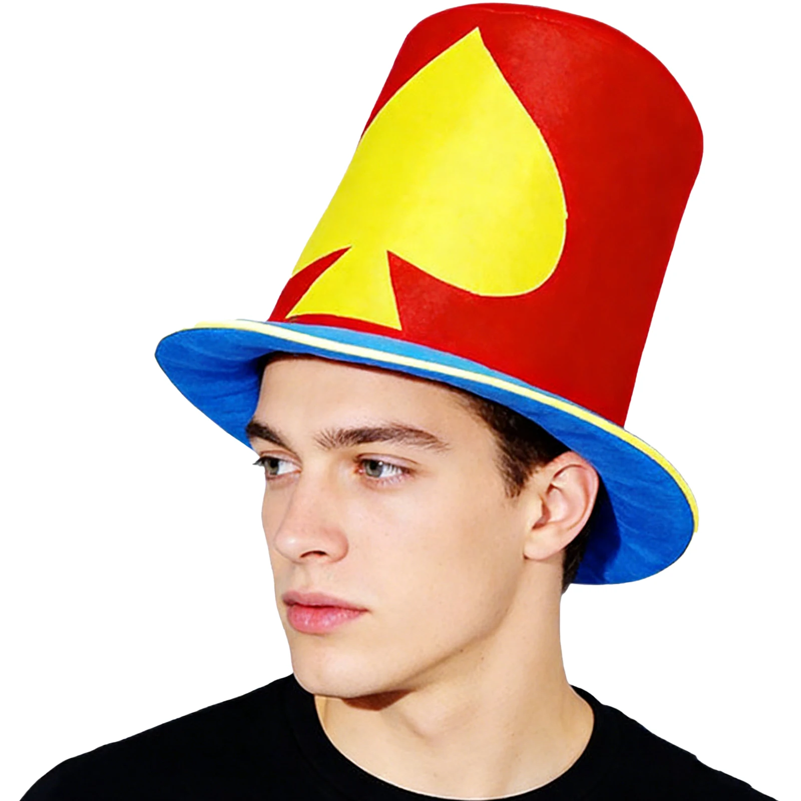 

Adult Festival Top Hat Halloween Ball Hat Parties Dress Up Funny Hat Masquerade Cosplay Prop Funny Costume Cap Circus Clown Hat