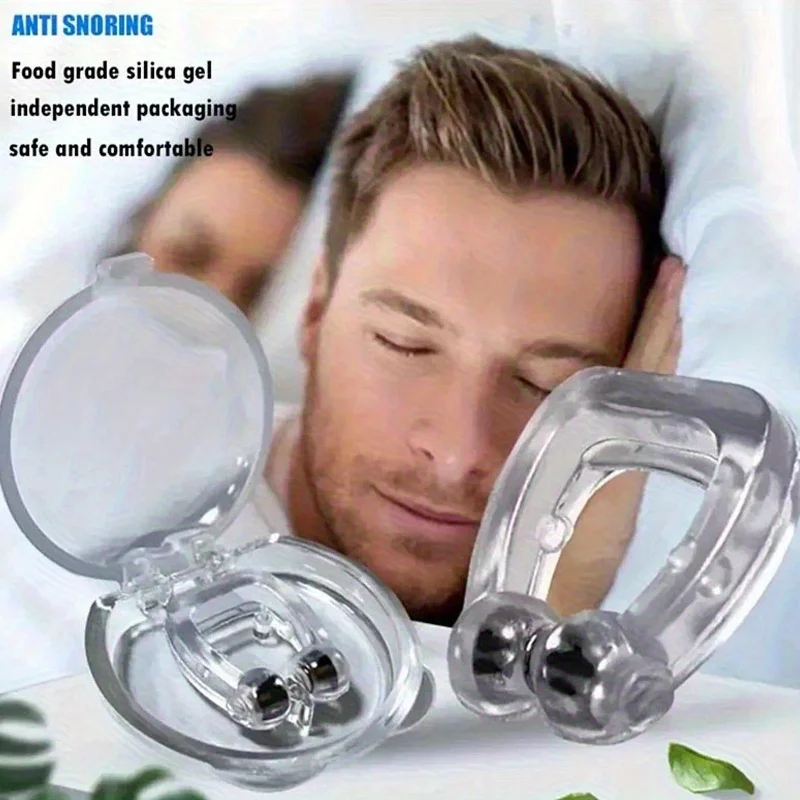 Clip nasal artificial antironquidos, clip antironquidos, dispositivo antironquidos para dormir, instrumento respiratorio para dormir.