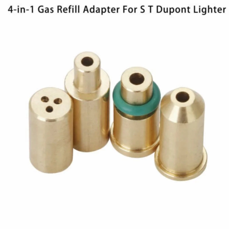 4 in 1 Gas Refill Adapters For S T Dupont Lighter Yellow/Red/Green/blue Caps DL