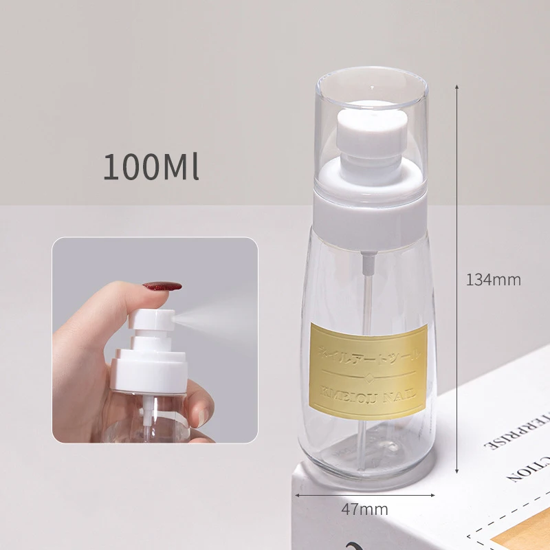 New 100ml Portable Nail Spray Bottle Makeup Toner Liquid Packaging Empty Bottle Nano Travel Spray Bottle Alcohol Spray Bottle