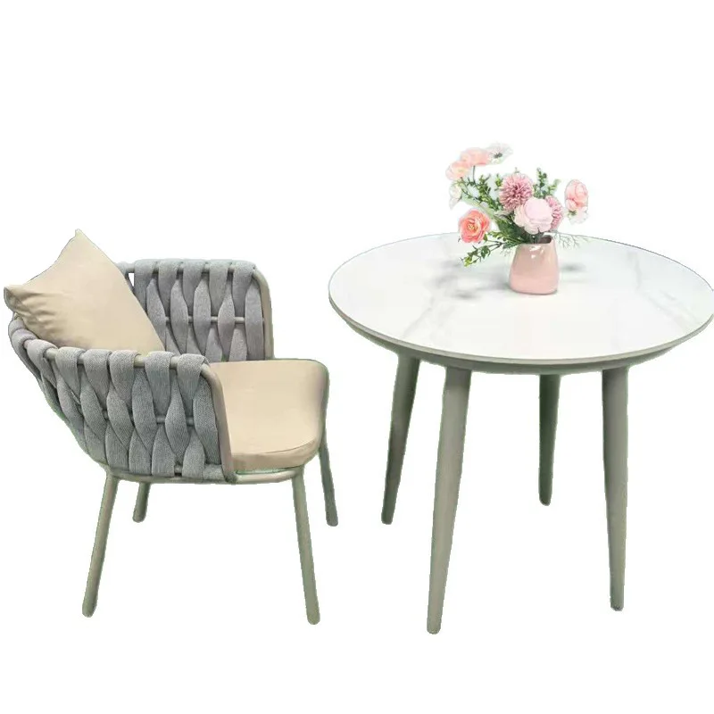 Lightweight Aluminum Poolside Coffee Table - UV-Resistant Easy-Clean For Resort Patio Use