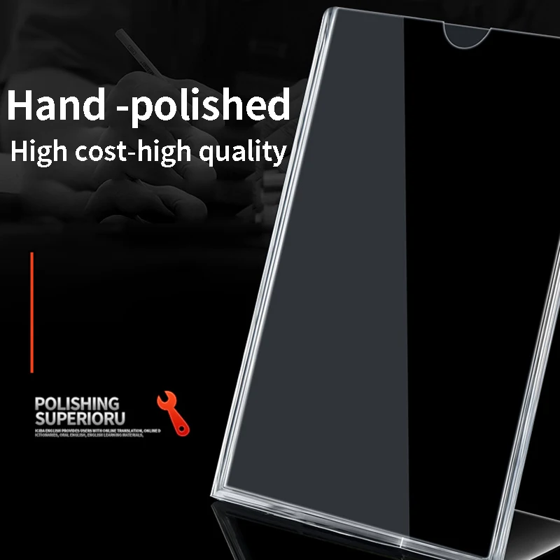 A4 Acrylic Display Rack L-Shaped Table Card Menu Price List Table Desktop Advertising Sand A5 Table Card Water Card Transparent