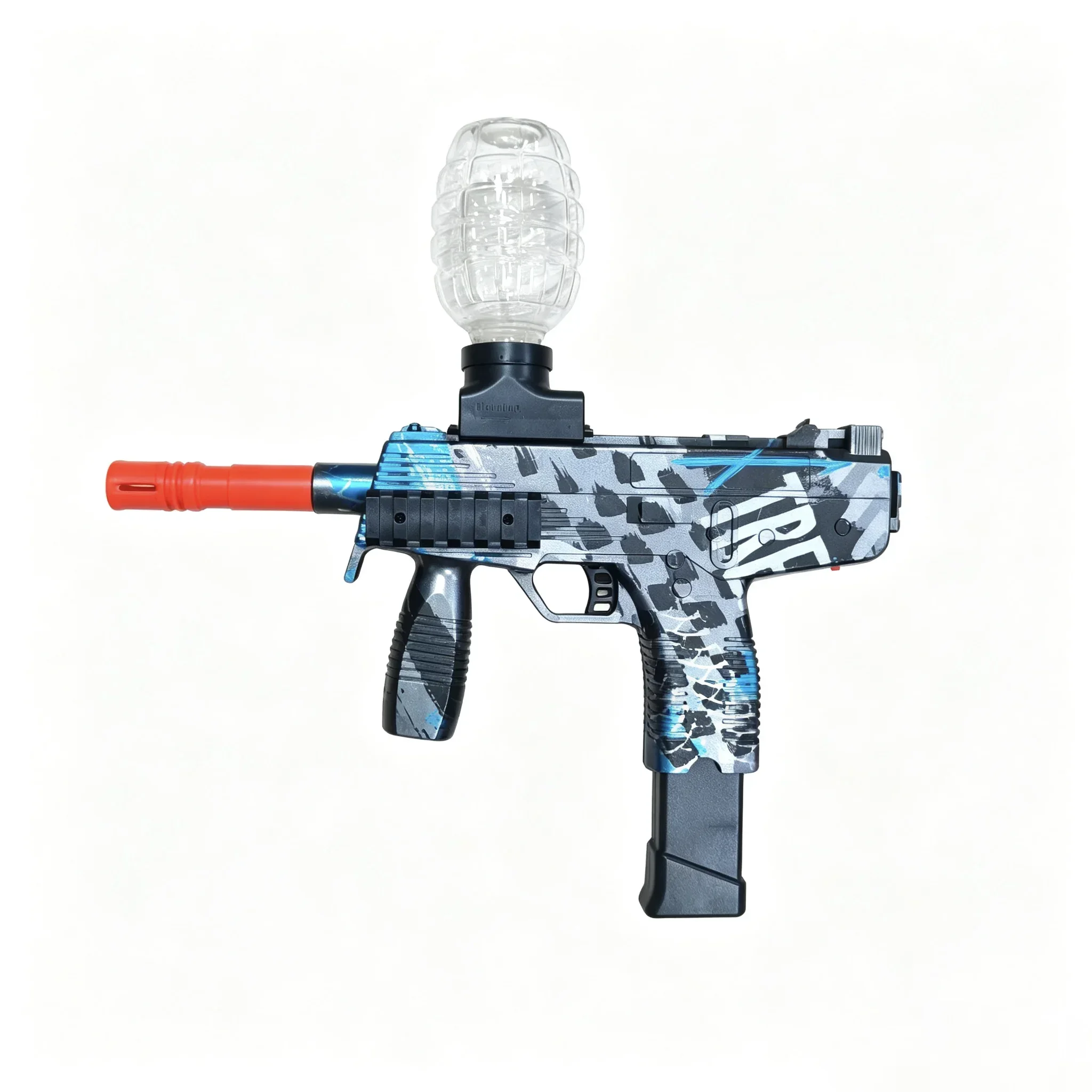 UZI Style Outdoor Blaster, Rechargeable Shooting Toy with Detachable Battery for Hydrogel Ammo Battles (Bullets Not Included)