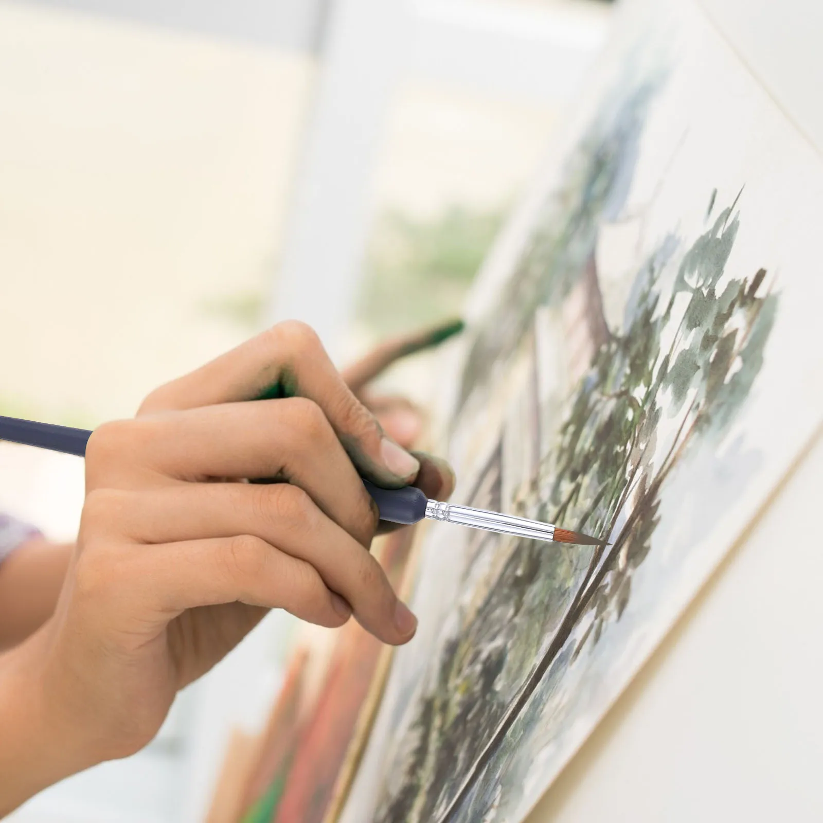 

11 шт., набор кистей для художников, долговечные ручки для рисования для акварельной гуаши, акриловой масляной живописи, принадлежности