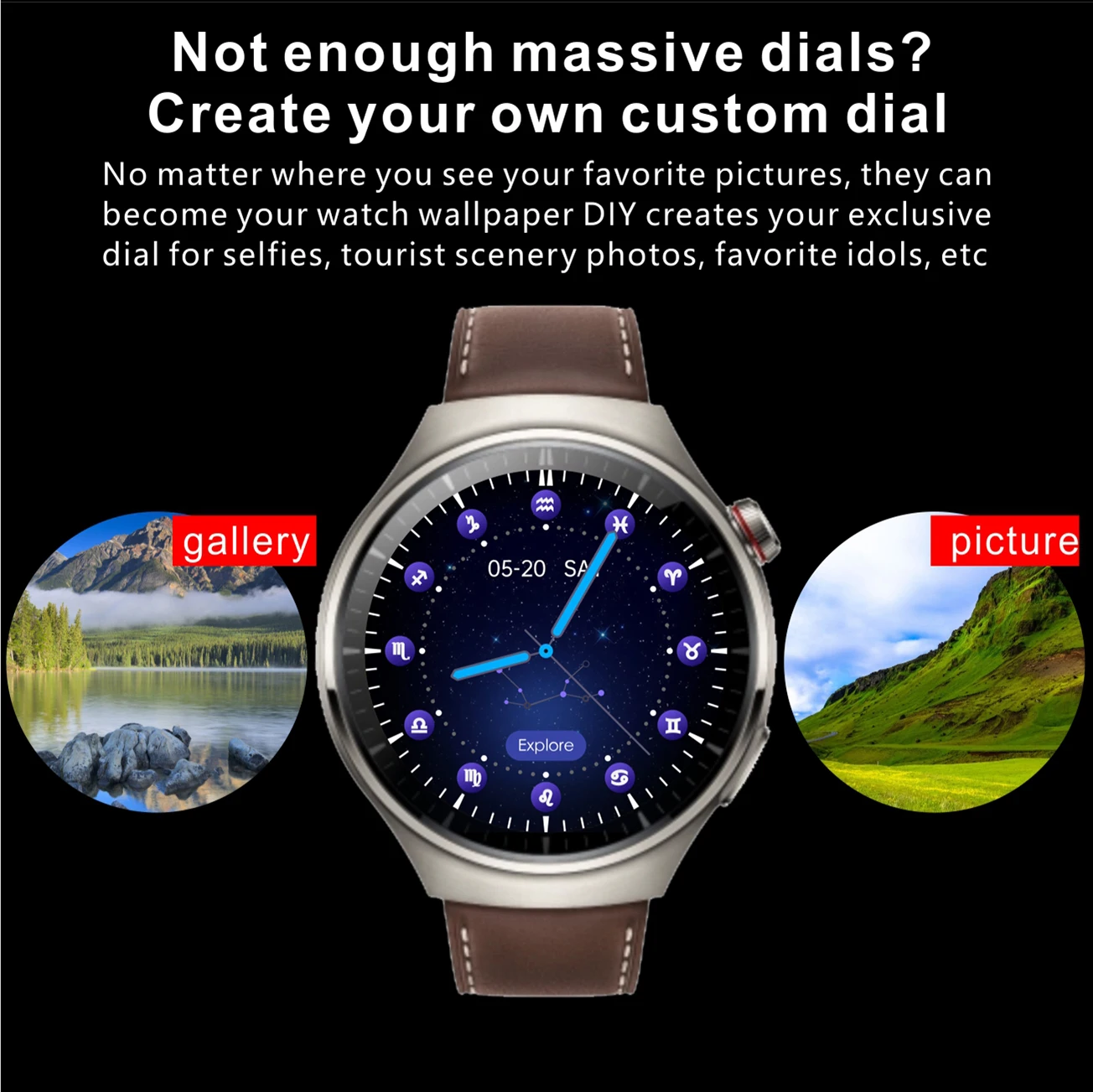 New S20 MAX Men's Smartwatch, Bluetooth Calling, IP67 Water Resistant, Sports Tracking, Heart Rate Monitor, for Android and iOS