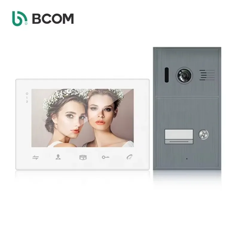 Comtech 2-Wire Video Door Phone Kit Portero Intercom with Night Vision Waterproof Outdoor Color Camera and Monitor Function