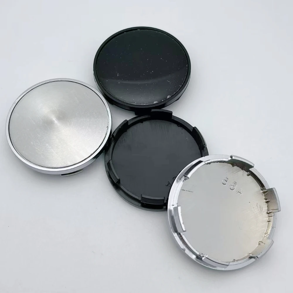

4pcs 65MM Black/Silver Emblem Car Wheel Center Caps Wheels Hubcaps Hub Center Dust Cover No Logo Badge Replace Car Accessories