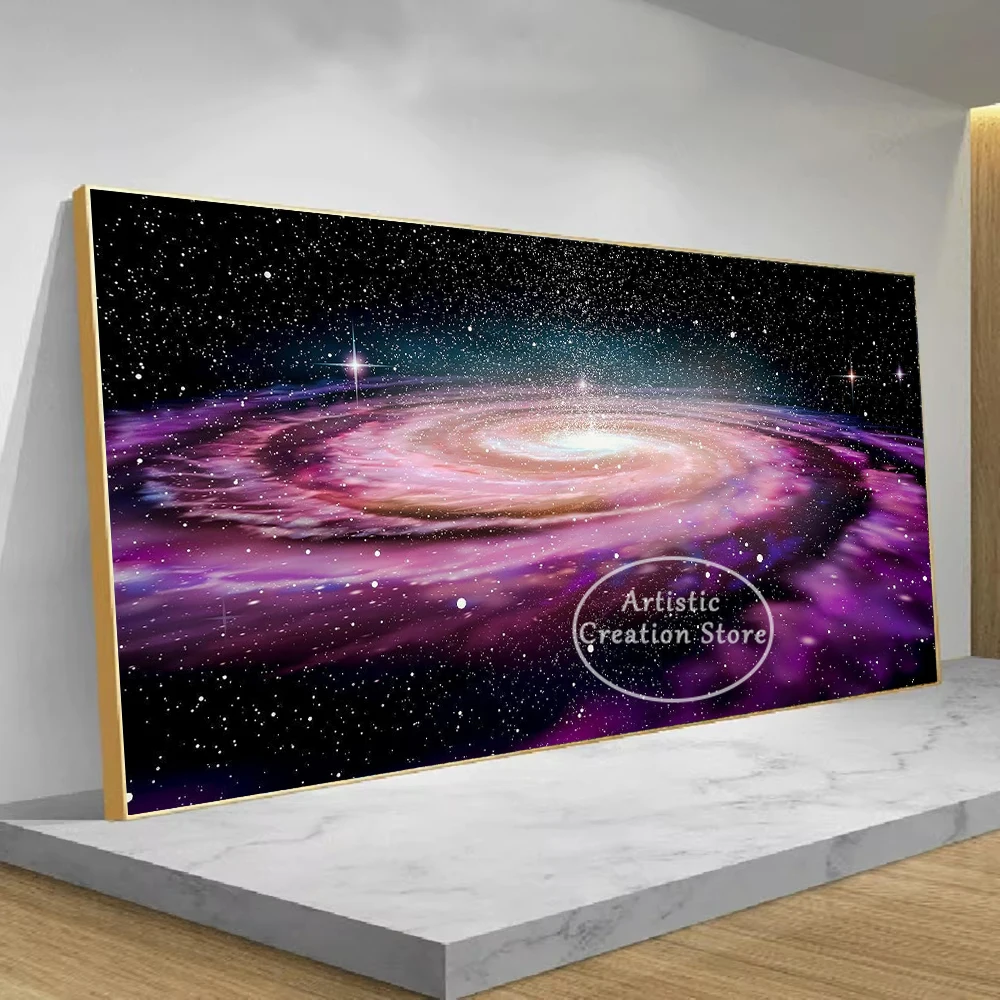 الفضاء الفن درب التبانة غالاكسي الأرجواني الكونية سديم النجوم ليلة الكون المشارك حائط لوح رسم الفن صور ديكور المنزل #1