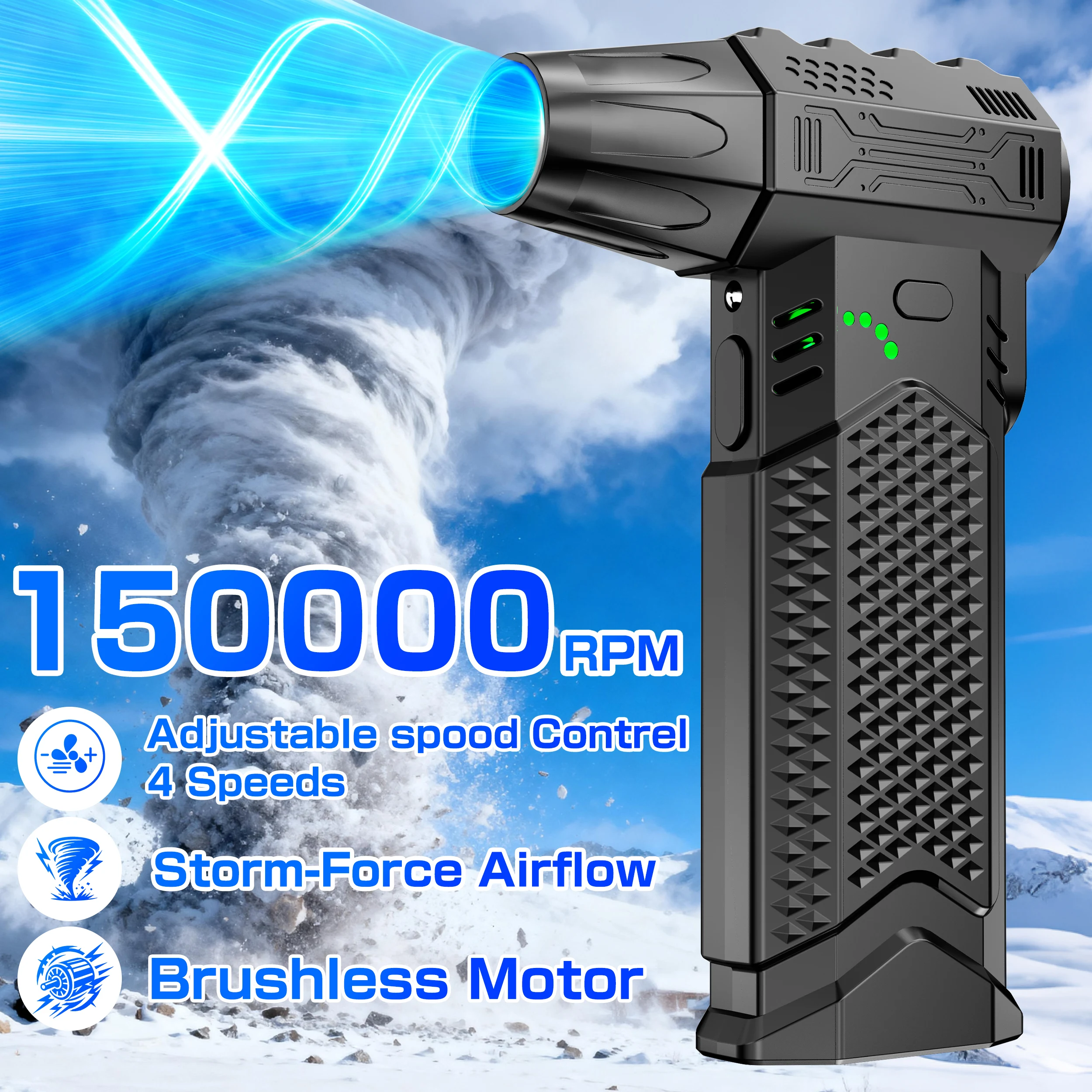 

For Computer Keyboard Electric Air Duster Blowing Snow Turbo Jet Fan Violent Fan Blow And Suction 2 in 1 Cleaning Blower Tool