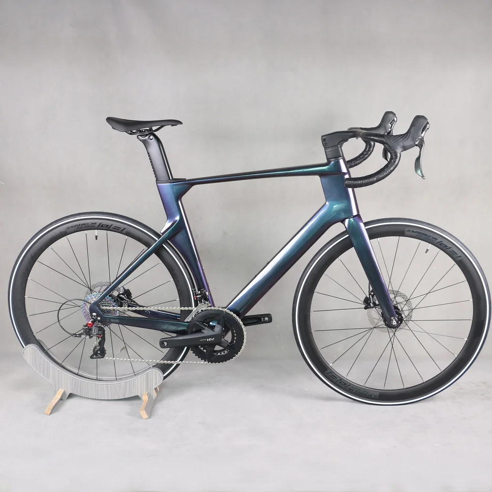 24 Speed ​​Aero Disc Road Complete Bike TT-X40 Road Bike Chameleon Paint Line Pull Groupset Aluminum Wheelset