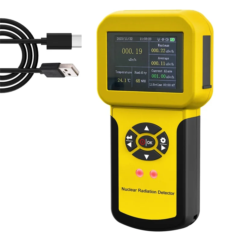 AK51-Contatore Geiger per radiazioni nucleari professionali Gamma di raggi X Β Y per radiazioni, con set di allarmi, HP-886A