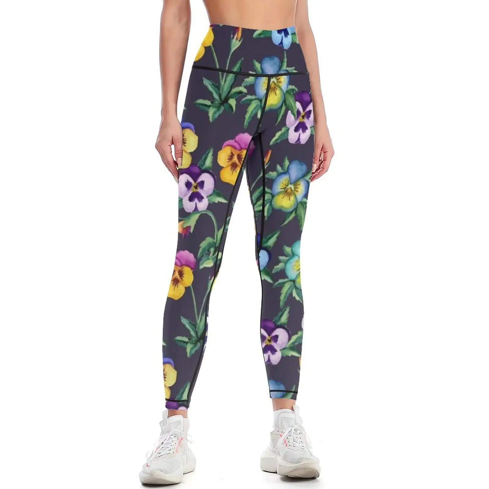 

Pansy violet pattern Leggings for fitness Sweatpants Sports pants for leggins push up woman Womens Leggings