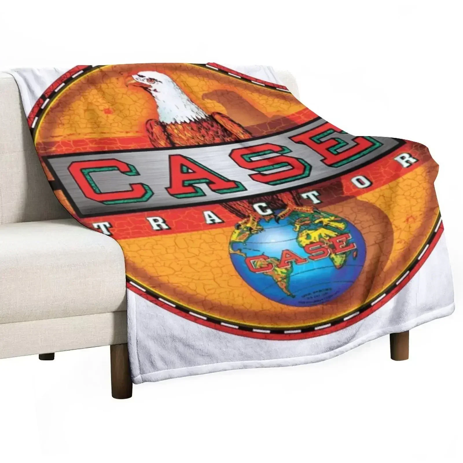 Case Tractor Shirt Throw Blanket for sofa Sofa Quilt bed plaid Luxury Thicken christmas gifts funny gift Blankets
