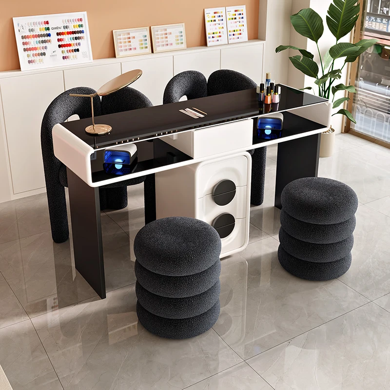 

Nordic Modern Nail Tables Manicure Dressing Luxury Nail Table Reception Desks Professional Salon Furniture Mesa Uñas