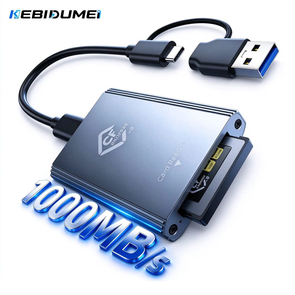 KEBIDUMEI 10Gbps CFE-B Reader USB-C 3.2 Interface Memory Card Adapter Plug and Play CFexpress Type B Card Reader For Laptop PC