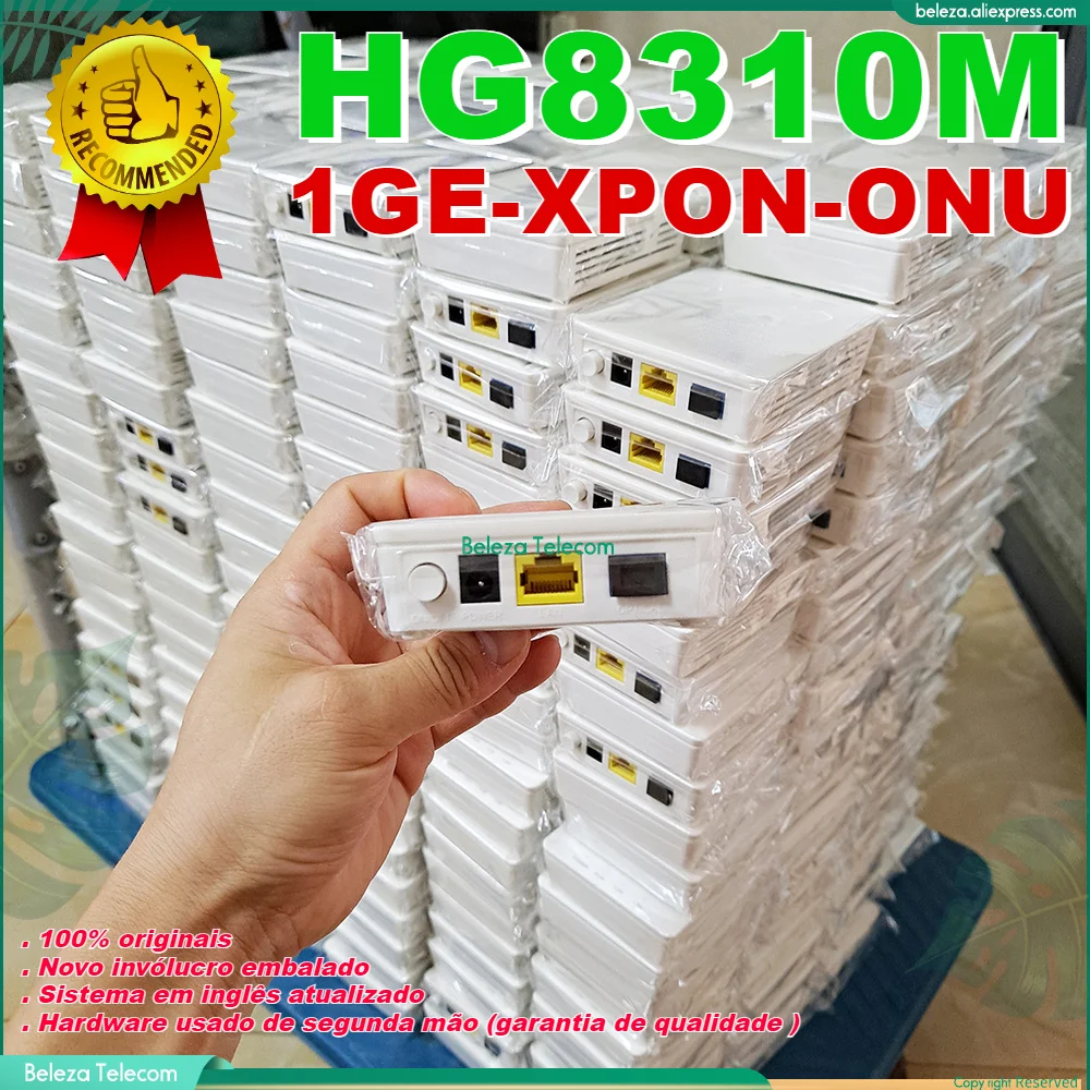 

10pcs / 20pcs 100% original HG8310M 1GE-XPON ONU bridge GXPON GE ONT new shell refurnished x1Lan FTTH secondhand Modem device