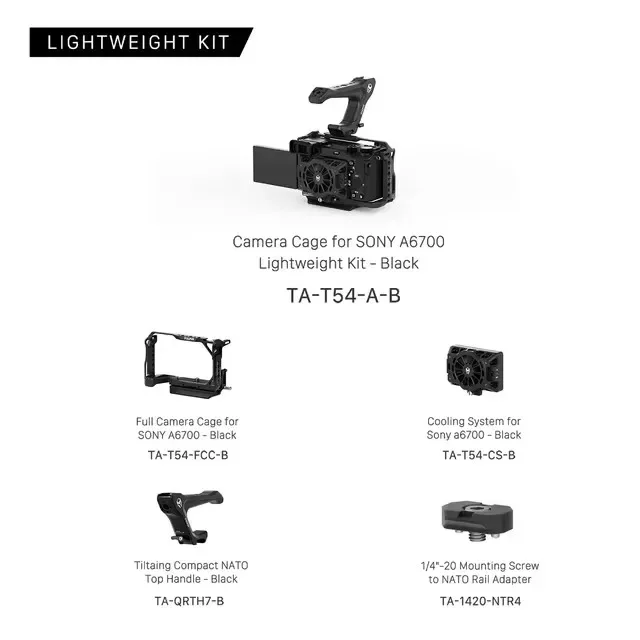 TILTA カメラケージ 冷却システム付き Sony A6700 フルカメラケージ TA