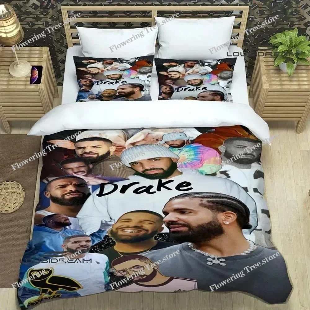 

Rapper Drake 3D Printed Bedding Sets Exquisite Bed Supplies Set Duvet Cover Bed Comforter Set Bedding Set Luxury Birthday Gift