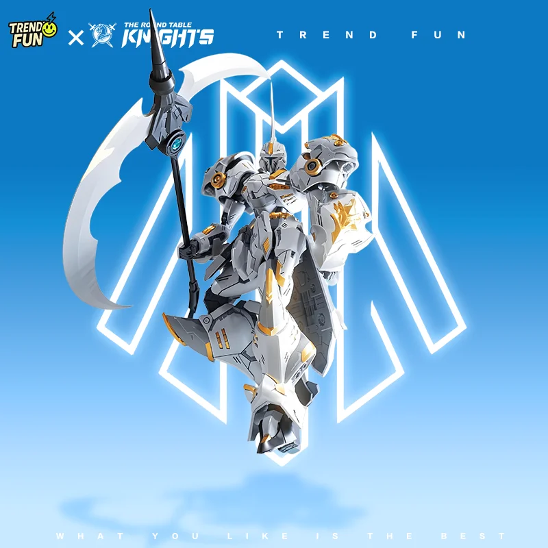 [SNAA]1/144 Scale Iron Sickle Mecha Model Kit – Highly Articulated Poseable Knight Robot with Scythe, Shield & Display Stand, 14