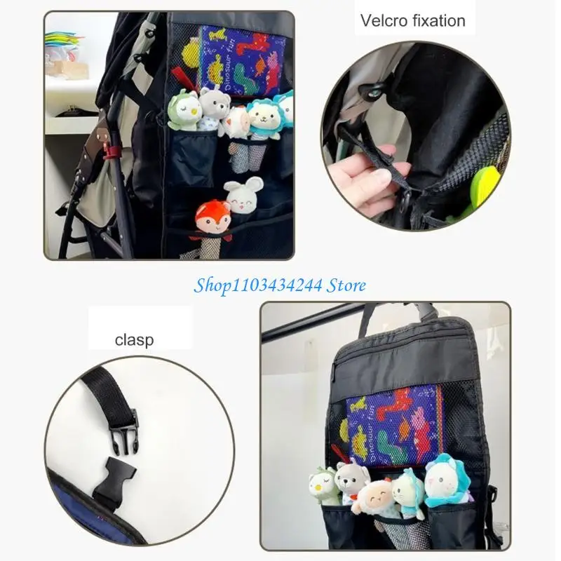 حقيبة حمل لعربات الأطفال، حقيبة تنظيم متعددة الأغراض، حقيبة ذات سعة كبيرة، حقيبة تخزين عالمية للحفاضات #4