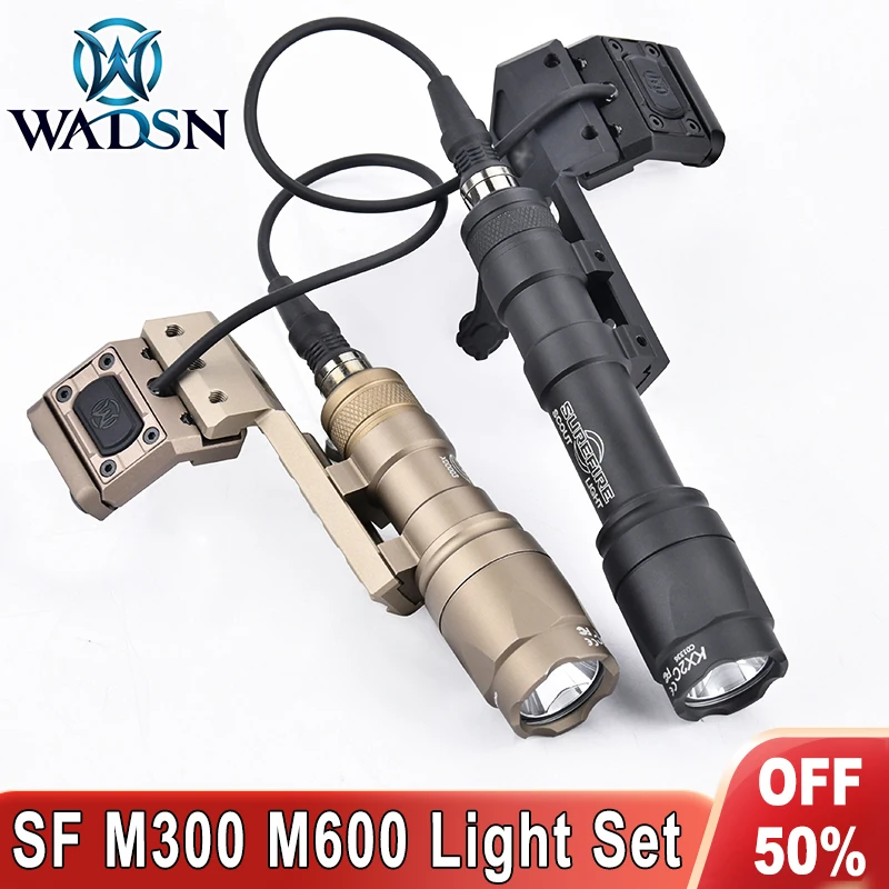 WADSN Soporte Desplazado M300 M600 Scout Light Botón Mod SureFire - imagen 3