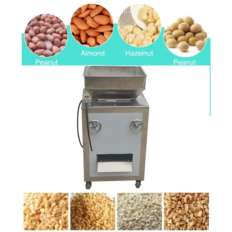 OC-QS200 المهنية الصغيرة الكاجو اللوز المكاديميا الجوز الفول السوداني مكعب المقامر آلة تقطيع المروحية للبيع