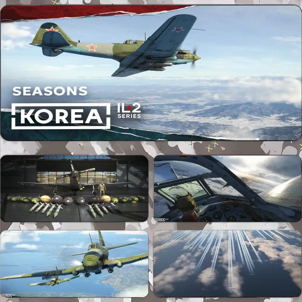 Korea. IL-2 Series Mouse Pad Gamer Keyboard Mat Pads Gaming Desk Protector Laptops Large Mousepad Cartoon Deskmat