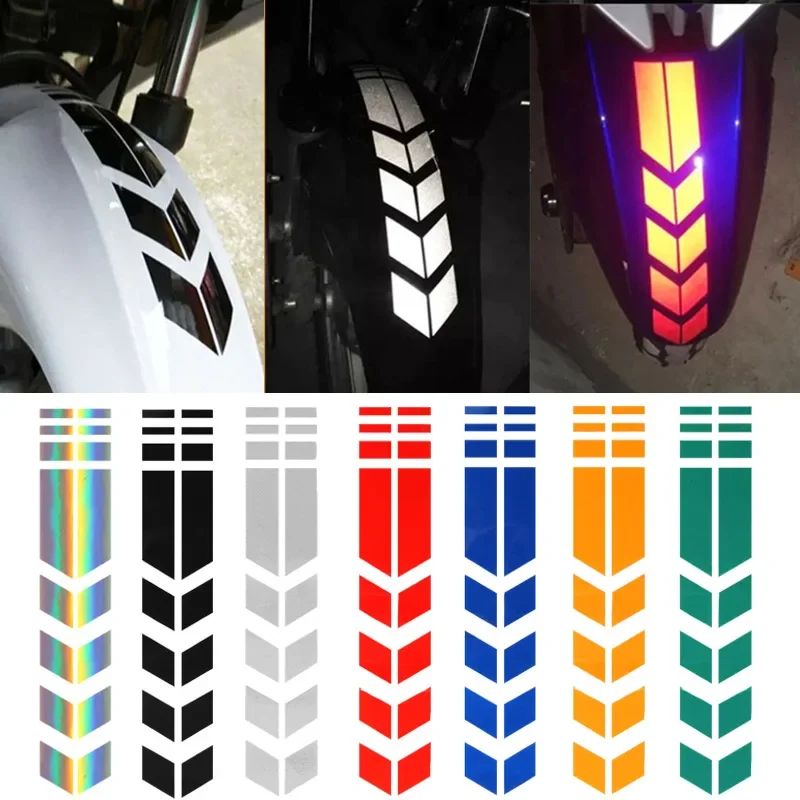 

Motorcycle Reflective Sticker Wheel Fender Waterproof Safety Warning Arrow Sticker Car Decoration for Moto