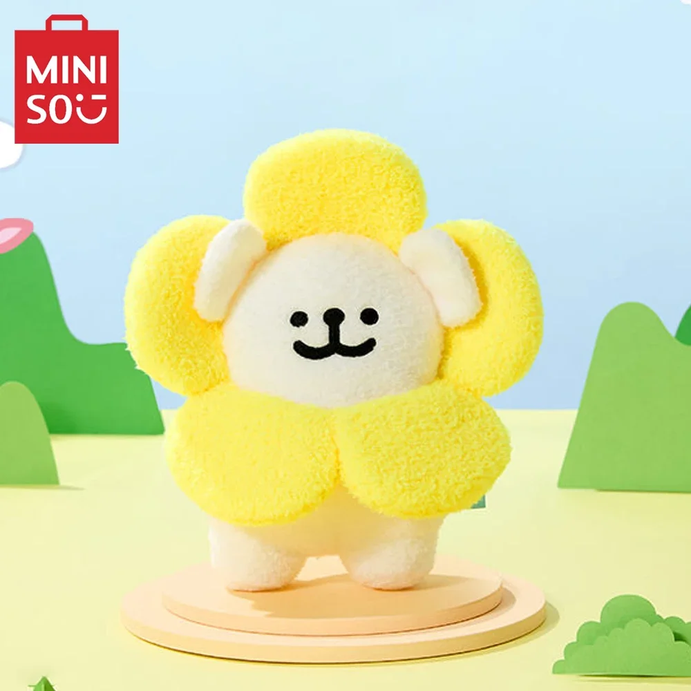 MINISO Anime Maltese Maltese Sun Flower Series Stuffed Plush Doll Toys 25cm Cartoon Cute Plushie Doll Decoration Ornament Gift